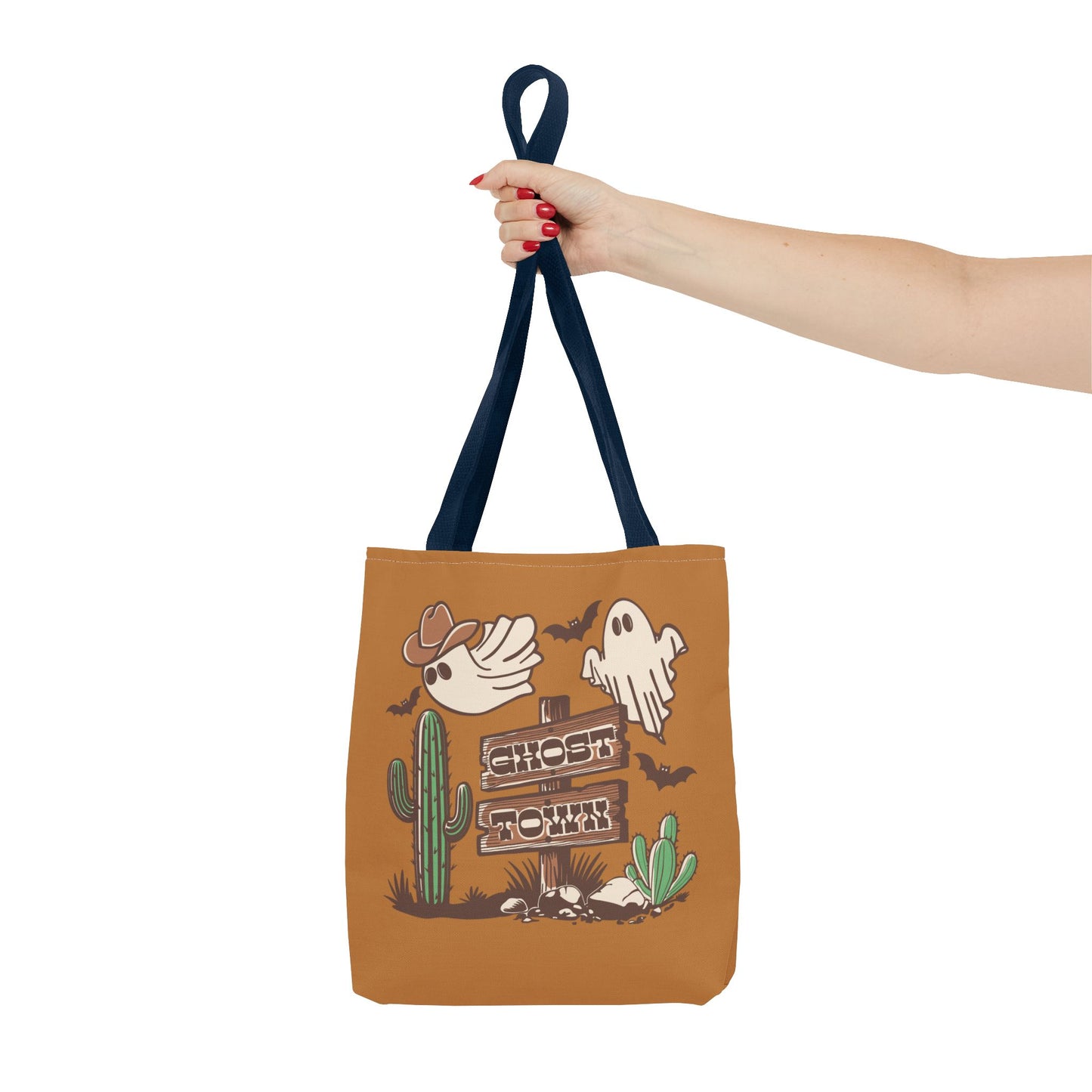 Cowboy Ghosts Tote Bag - Halloween Candy Bag for Western Costume Look