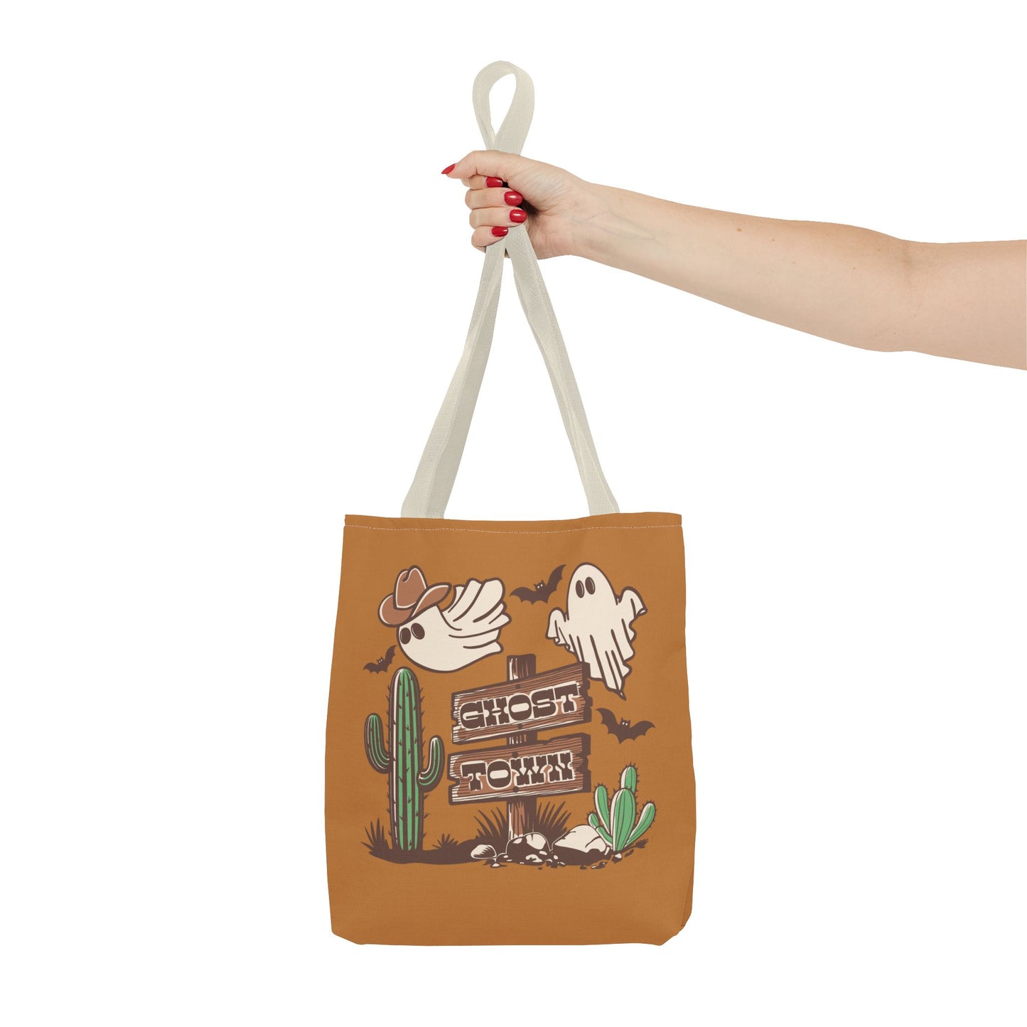 Cowboy Ghosts Tote Bag - Halloween Candy Bag for Western Costume Look