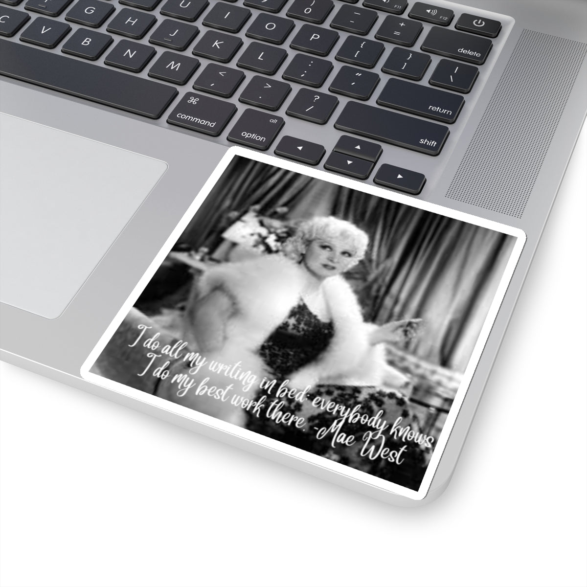 Sticker Set - Mae West Quote Writing in Bed