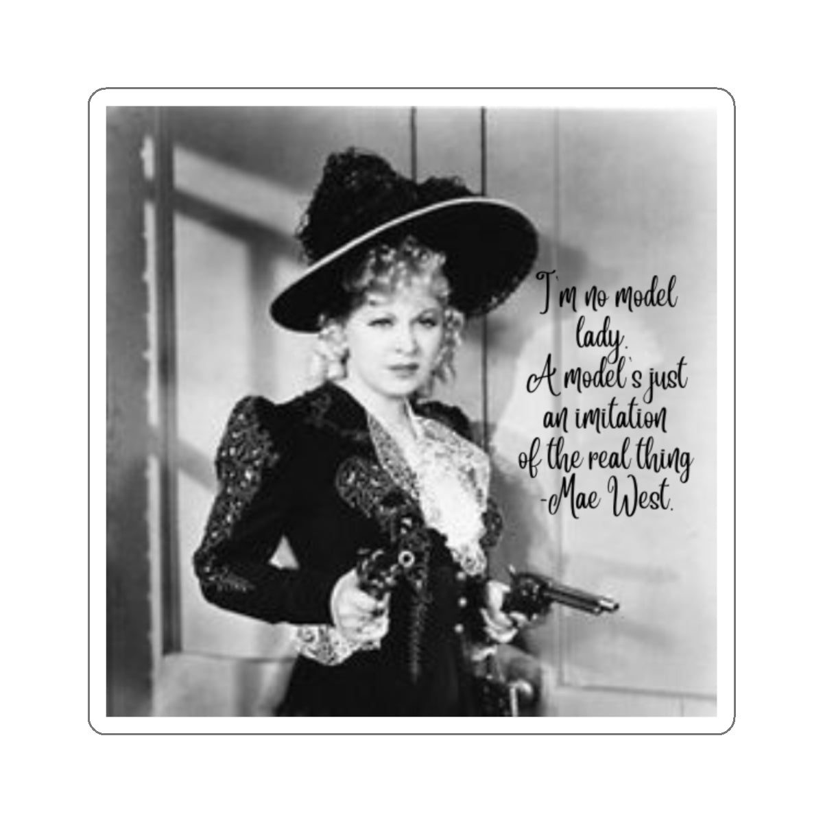 Sticker - Mae West Quote and Photo Kiss-Cut Stickers