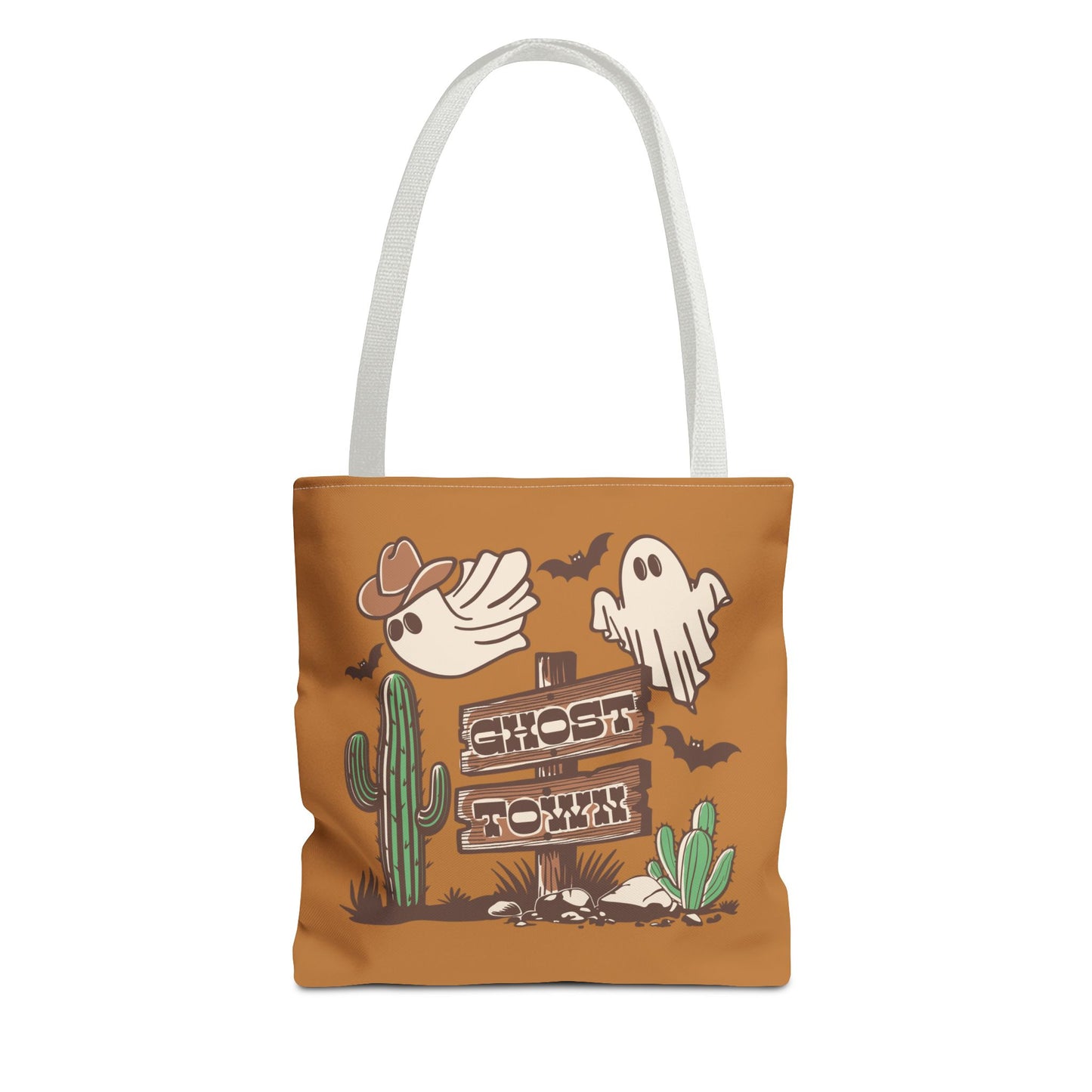 Cowboy Ghosts Tote Bag - Halloween Candy Bag for Western Costume Look