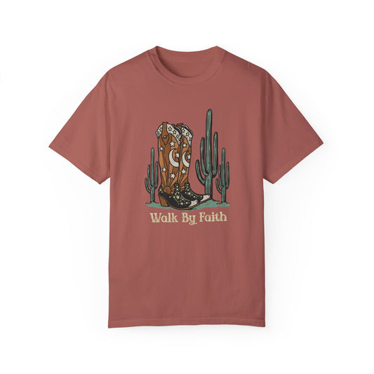 Walk by Faith Unisex Garment-Dyed T-shirt