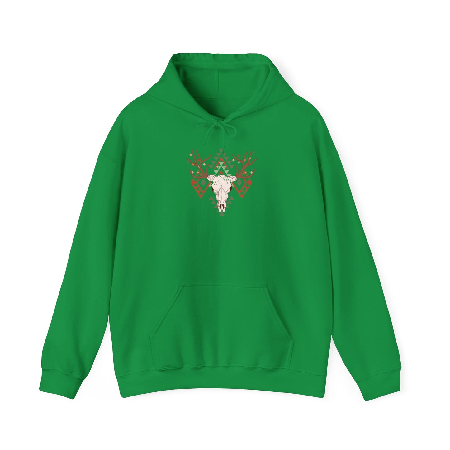 Unisex Heavy Blend™ Hooded Sweatshirt- Christmas Deer Skull Hoodie