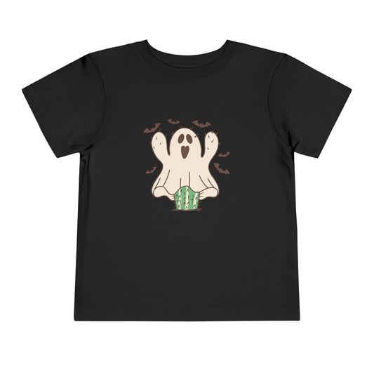 Toddler Tee Spooky Ghost Cactus Halloween Shirt