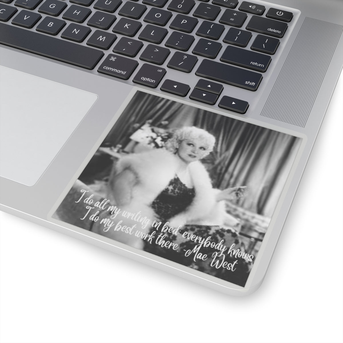 Sticker Set - Mae West Quote Writing in Bed