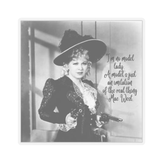 Sticker - Mae West Quote and Photo Kiss-Cut Stickers