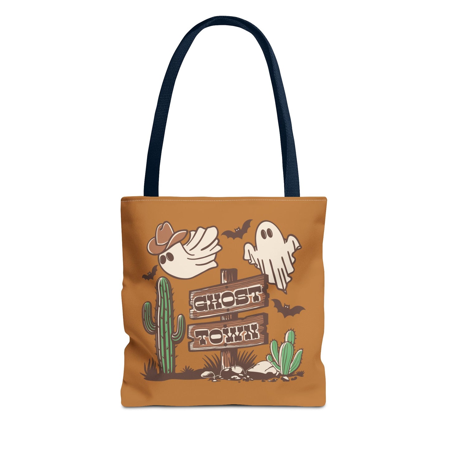 Cowboy Ghosts Tote Bag - Halloween Candy Bag for Western Costume Look