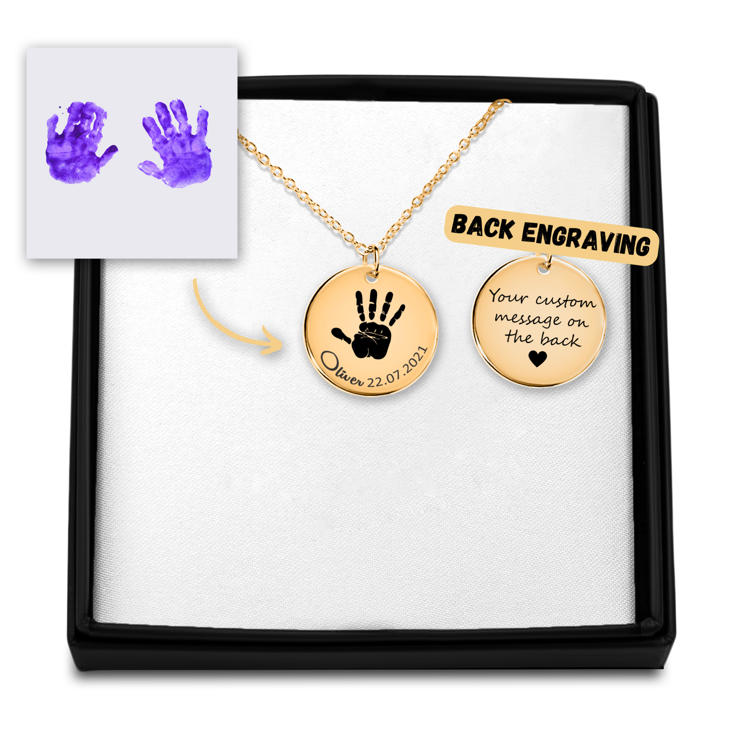 Cowgirl In Twine’d Actual Hand Print Necklace