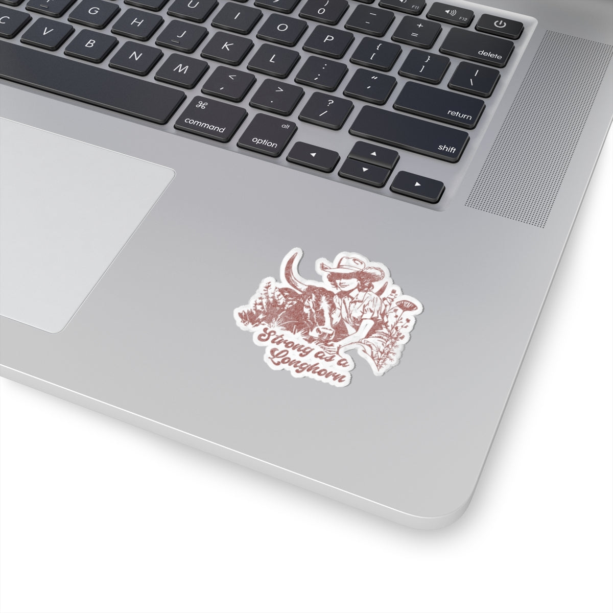 Cowgirl and Longhorn Sticker