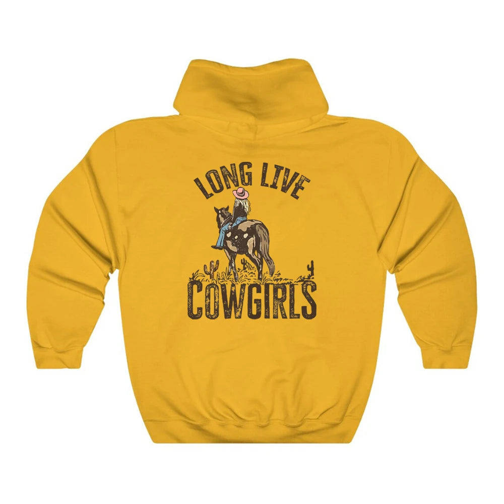 Vintage Cowgirl Hoodie - Wild West Country Girl Sweatshirt