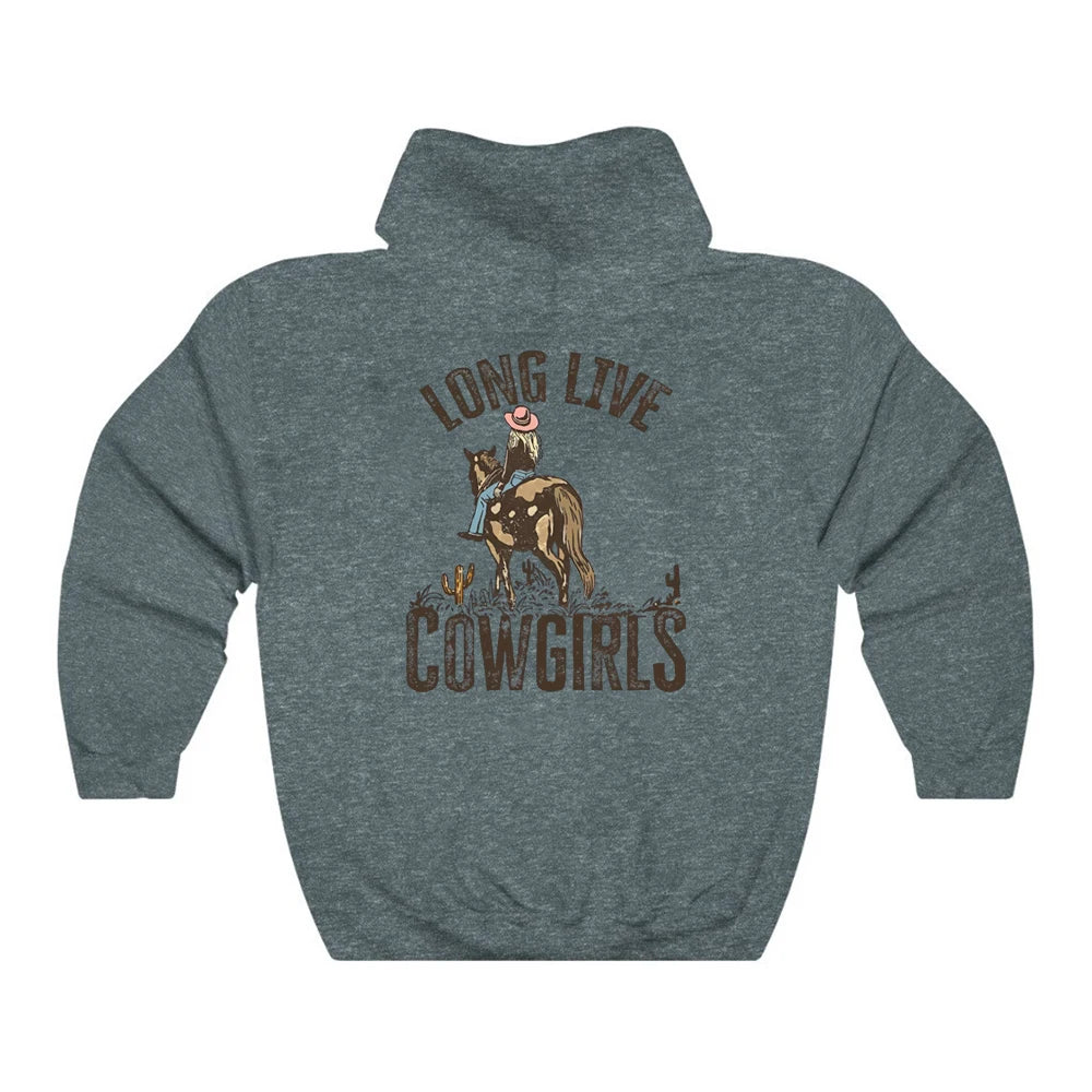 Vintage Cowgirl Hoodie - Wild West Country Girl Sweatshirt