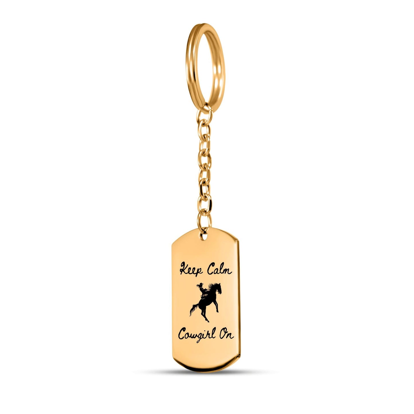 Keep Calm, Cowgirl On Cowgirl Keychain