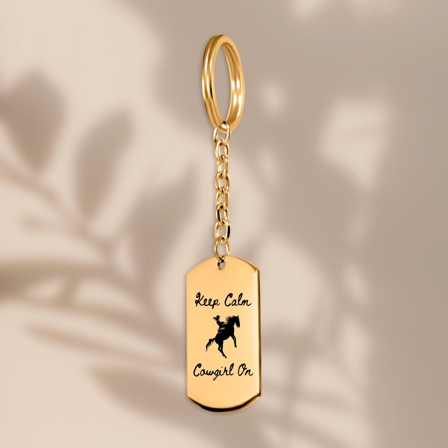 Keep Calm, Cowgirl On Cowgirl Keychain