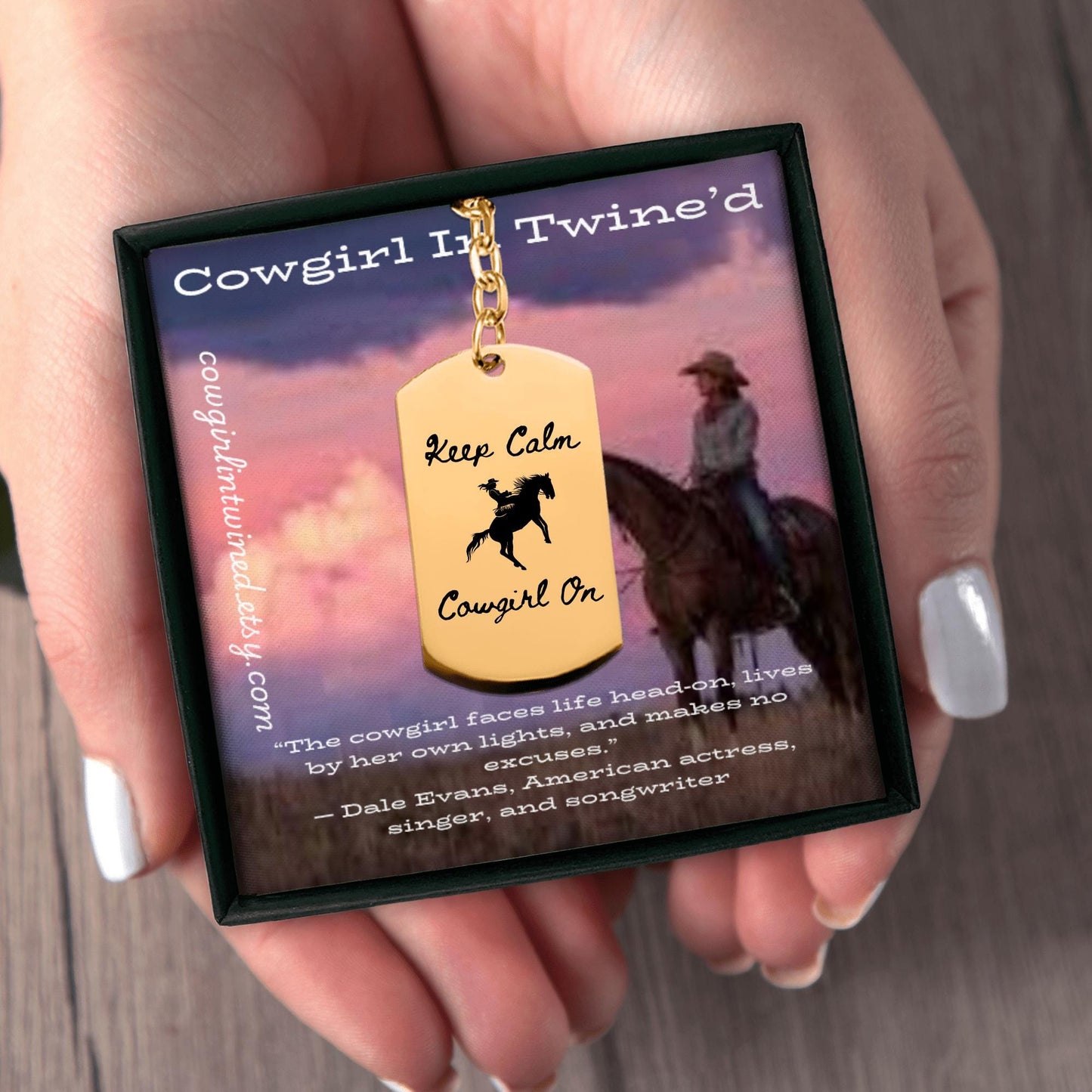 Keep Calm, Cowgirl On Cowgirl Keychain