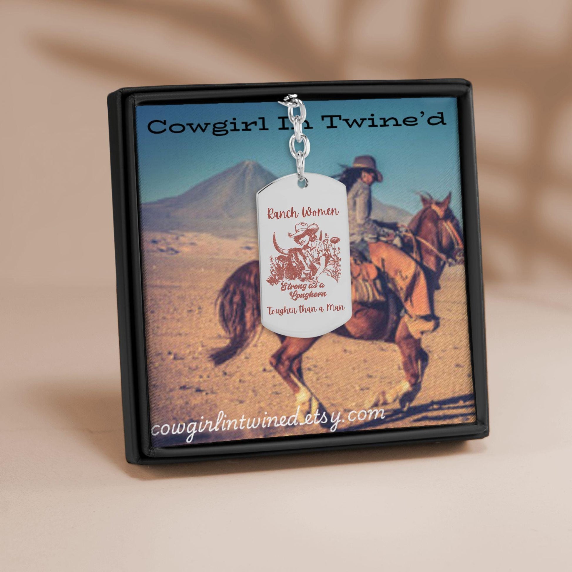 Cowgirl In Twine'd "Ranch Women" Tag Keychain