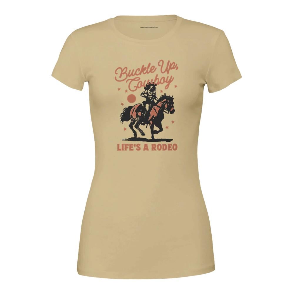 Cowgirl In Twine'd "Buckle Up Cowboy" Women's Graphic Tee