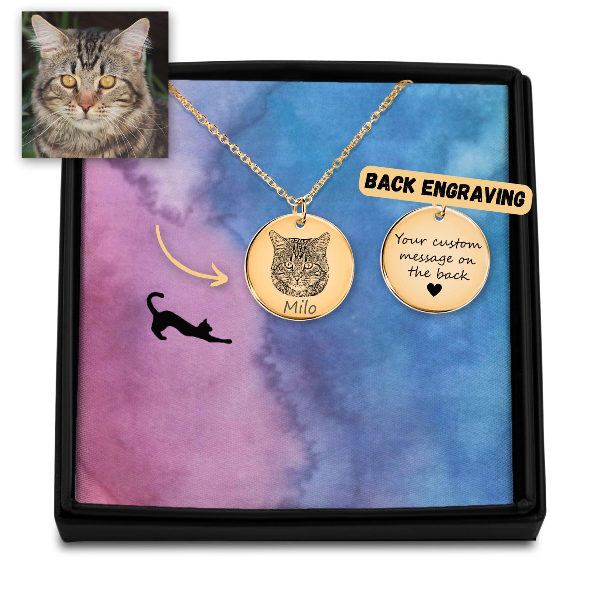 Cowgirl In Twine'd Cat Portrait Necklace