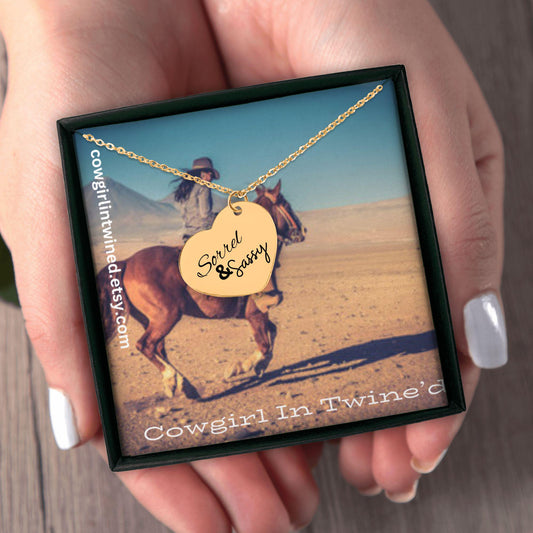 Cowgirl In Twine'd "Sorrel and Sassy" Heart Necklace